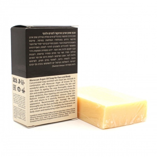 Shemen Amour  Массажное мыло с маслом Марокканского Аргана для лица и тела 125г фото 3