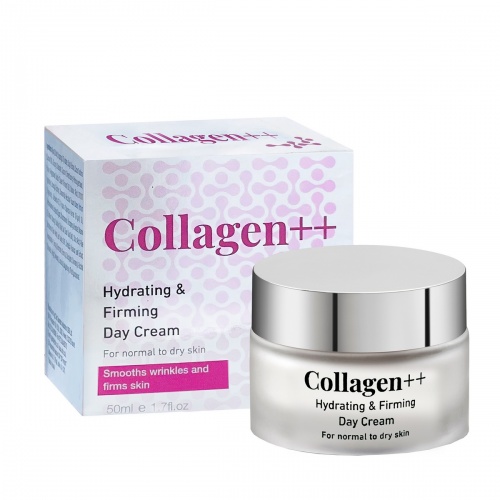 Collagen++ Увлажняющий (гидратирующий) дневной крем для нормальной и сухой кожи, 50 мл