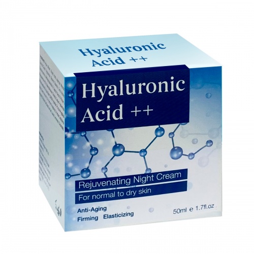 Hyaluronic Acid++ Омолаживающий ночной крем для нормальной и сухой кожи, 50мл фото 3