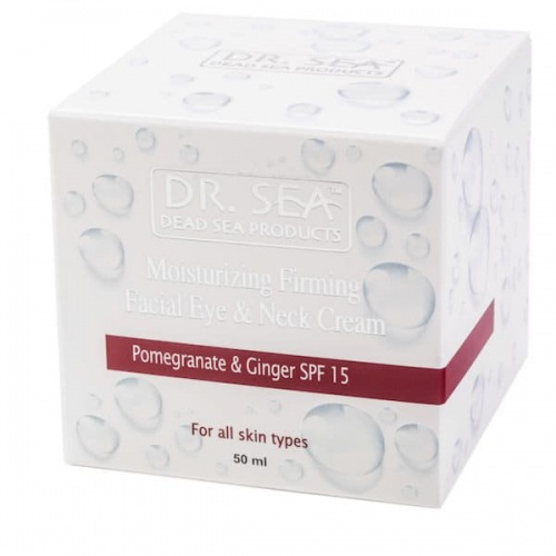 Dr.Sea Увлажняющий и укрепляющий крем для лица, глаз и шеи с экстрактами граната и имбиря SPF 25 (50