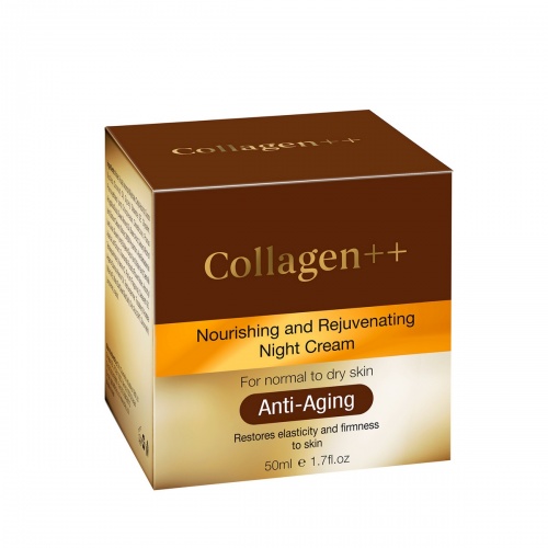Collagen++ Питательный и омолаживающий ночной крем для нормальной и сухой кожи, 50 мл фото 3