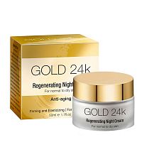 24K Gold Восстанавливающий ночной крем для нормальной и сухой кожи, 50 мл