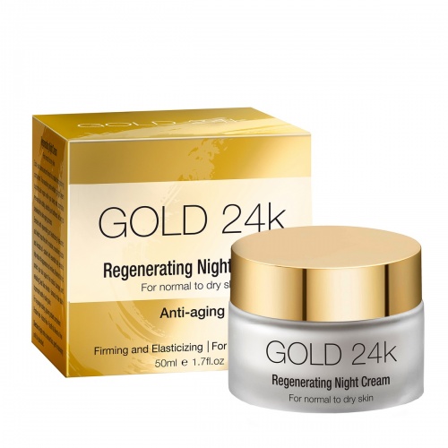 24K Gold Восстанавливающий ночной крем для нормальной и сухой кожи, 50 мл