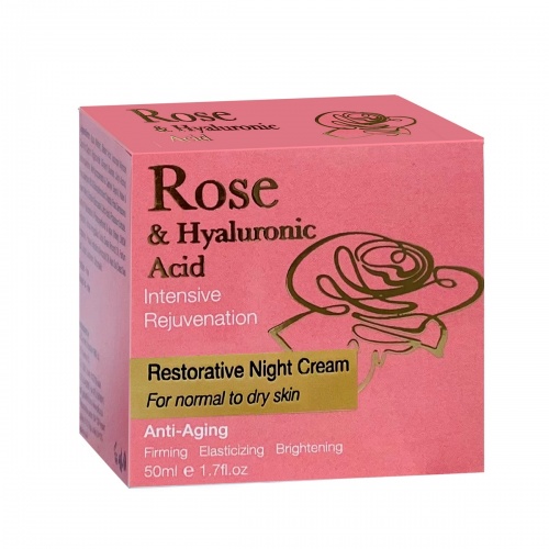 Rose and Hyaluronic Восстанавливающий ночной крем, 50мл  фото 3