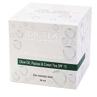 Dr.Sea Увлажняющий крем с маслами оливы и папайи и экстрактом зеленого чая SPF 15 (50мл)