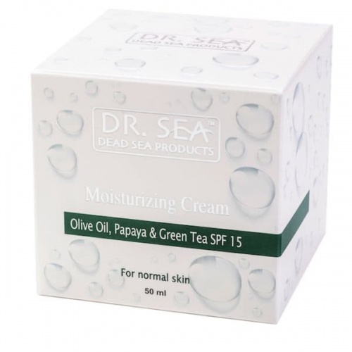 Dr.Sea Увлажняющий крем с маслами оливы и папайи и экстрактом зеленого чая SPF 15 (50мл)