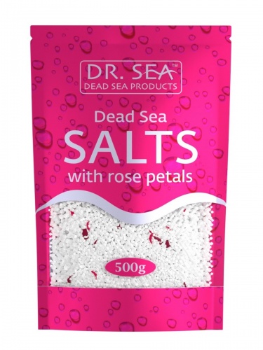 Dr.Sea Соль Мертвого моря с лепестками роз (пакет 500г)