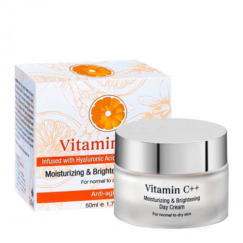 Vitamin C++ Увлажняющий и осветляющий дневной крем с гиалуроновой кислотой, 50 мл
